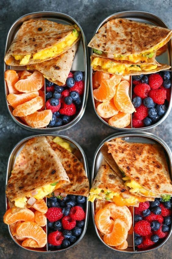Breakfast Quesadilla Lunch Box