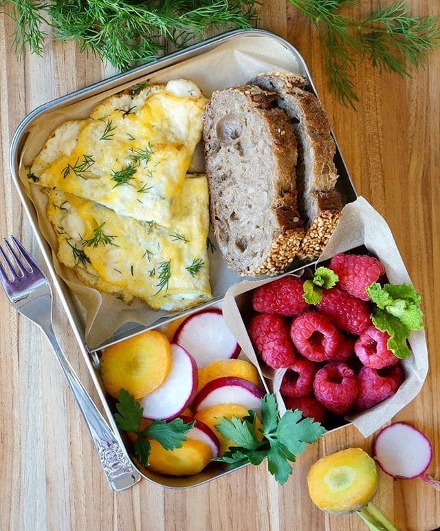 Cheesy Herb Omelet Lunch Box