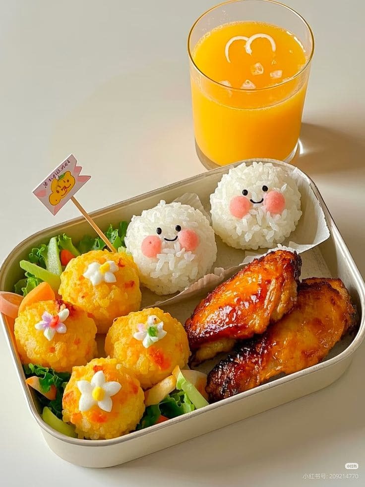 Cute Rice Ball Bento Lunch Box