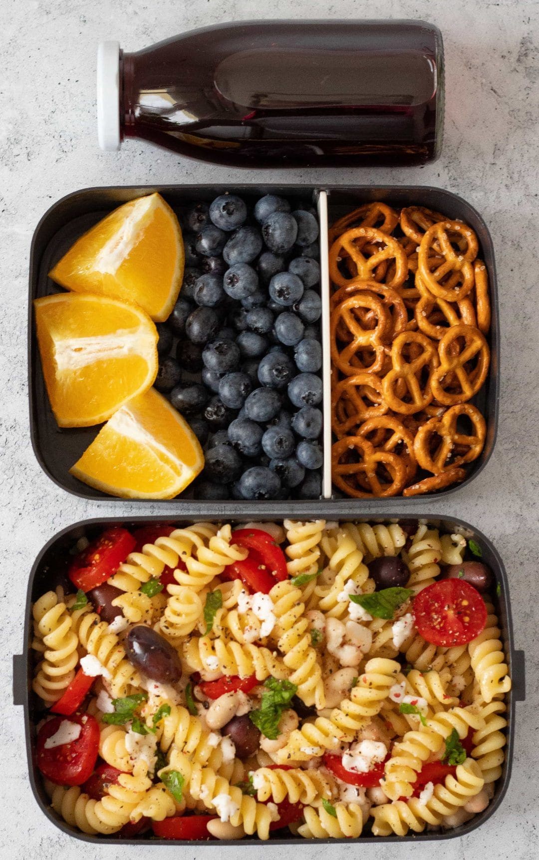 Mediterranean Pasta Salad Lunch Box
