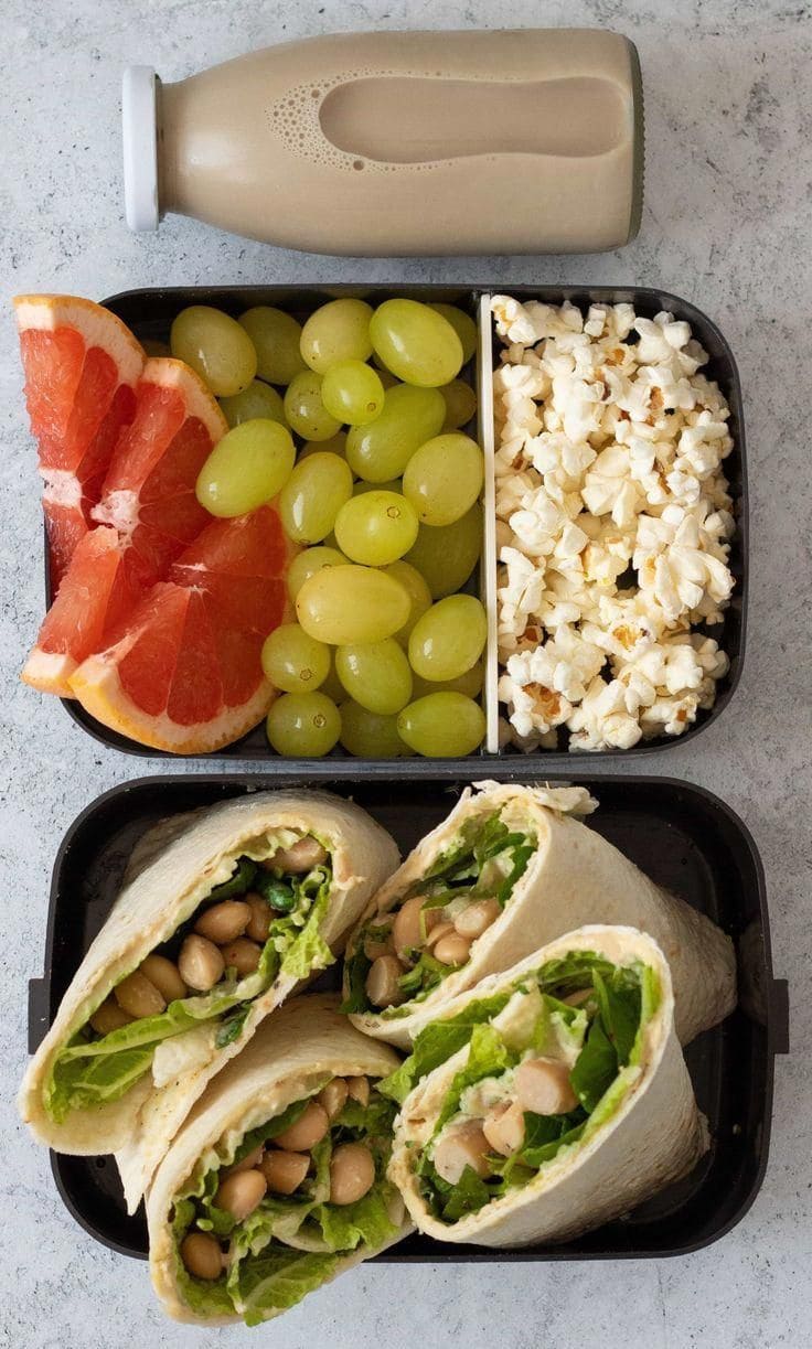 White Bean Veggie Wrap Lunch Box